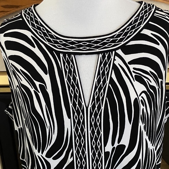Dana Buchman Black and White Dress‎ Size: Large - Picture 2 of 8